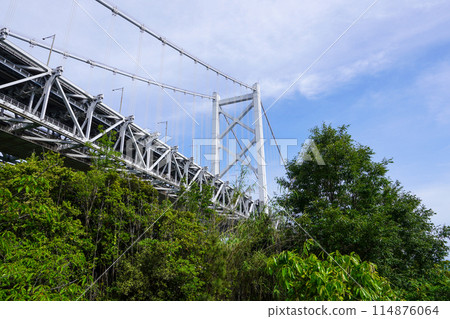 The Seto Ohashi Bridges (mainly the Minami Bisan Seto Ohashi Bridge and the Kita Bisan Seto Ohashi Bridge) seen from Yoshima Parking Area The Seto Ohashi Bridges (mainly the Minami Bisan Seto Ohashi Bridge and the Kita Bisan Seto Ohashi Bridge) seen from Yoshima Parking Area 114876064