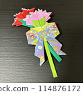 Carnations made with origami paper 114876172