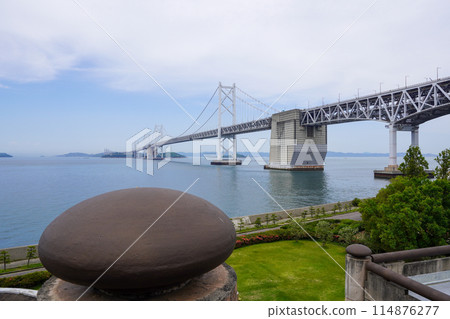The Great Seto Bridges (mainly the Minami-Bisan Seto Bridge and the Kita-Bisan Seto Bridge) as seen from the Great Seto Bridge Memorial Park The Great Seto Bridges (mainly the Minami-Bisan Seto Bridge and the Kita-Bisan Seto Bridge) as seen from the Great Seto Bridge Memorial Park 114876277