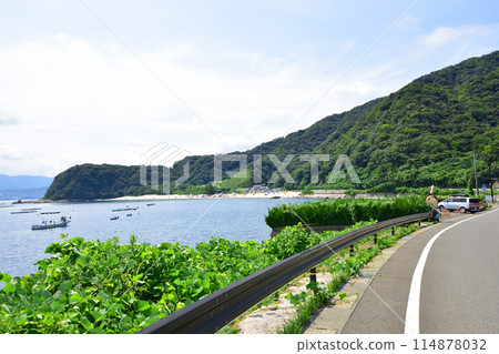 從福井縣敦賀市中心到伊呂濱地區的縣道風景（2022年夏季） 114878032