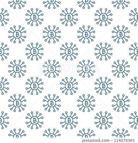 Bitcoin Chip vector Crypto Technology linear seamless pattern Bitcoin Chip vector Crypto Technology linear seamless pattern 114878365