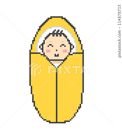 Baby_Pixel Art (Yellow) 114878715