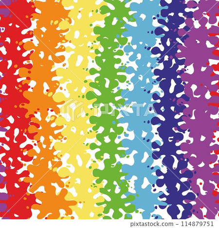 Bright rainbow splashes seamless pattern, vector illustration. Texture for fabric, wrapping, wallpaper. Decorative print. Bright rainbow splashes seamless pattern, vector illustration. Texture for fabric, wrapping, wallpaper. Decorative print. 114879751