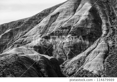Dramatic black and white mountain texture and nature abstract Dramatic black and white mountain texture and nature abstract 114879989