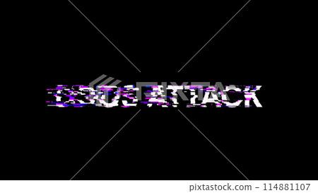 3D rendering ddos attack text with screen effects of technological glitches 3D rendering ddos attack text with screen effects of technological glitches 114881107