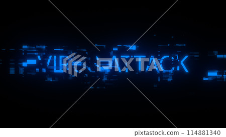 3D rendering virus attack text with screen effects of technological glitches 3D rendering virus attack text with screen effects of technological glitches 114881340