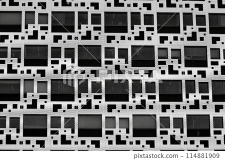Glass modern building with sky background. Glass modern building with sky background. 114881909