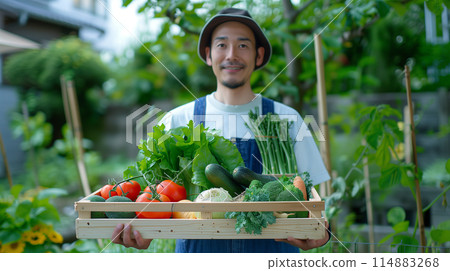 收穫蔬菜的男人 收穫蔬菜的男人 114883268