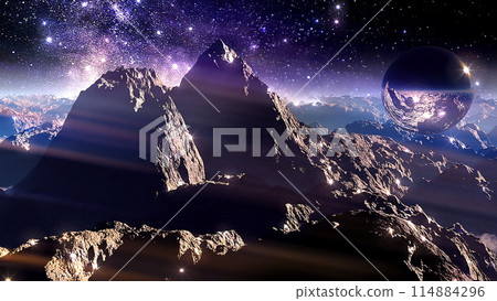 starry sky seen from space starry sky seen from space 114884296