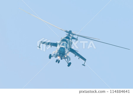 Mi-24 Hind attack helicopter front view 114884641