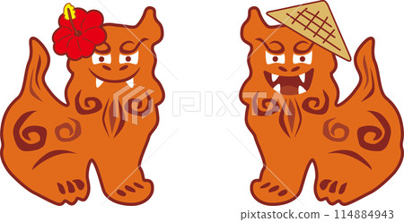 Simple Shisa illustration 114884943