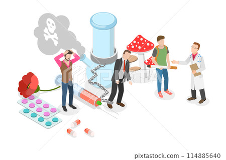 3D Isometric Flat Conceptual Illustration of Addiction Treatment, Recovery And Rehabilitation, Alcohol and Substance Rehabilitation 3D Isometric Flat Conceptual Illustration of Addiction Treatment, Recovery And Rehabilitation, Alcohol and Substance Rehabilitation 114885640