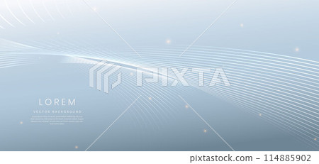 Luxury grey and white curved lines background and lighting effect sparkle. Luxury grey and white curved lines background and lighting effect sparkle. 114885902