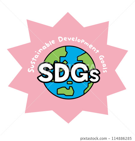 Illustration of the sdg letters and the earth Illustration of the sdg letters and the earth 114886285