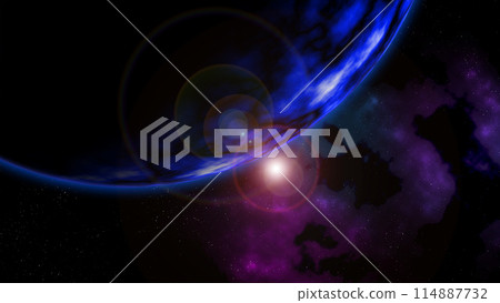 Image illustration of space and earth Image illustration of space and earth 114887732
