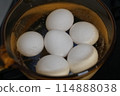 Image of cooking eggs, hot spring eggs, boiled eggs 114888038