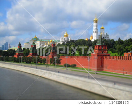 Russia Moscow Kremlin diorama style Russia Moscow Kremlin diorama style 114889155
