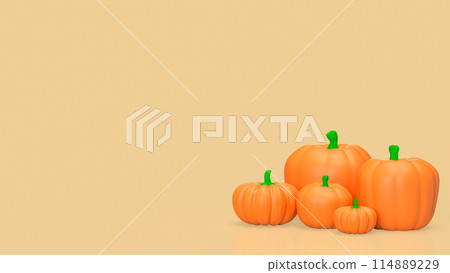 The Pumpkin for Thanksgiving day or holiday concept 3d rendering. The Pumpkin for Thanksgiving day or holiday concept 3d rendering. 114889229