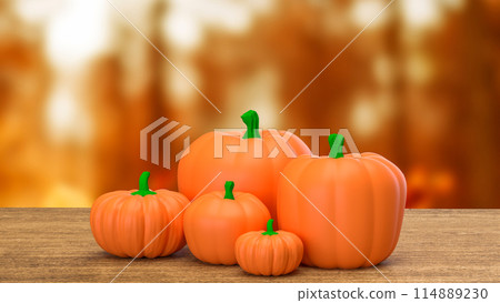 The Pumpkin for Thanksgiving day or holiday concept 3d rendering. The Pumpkin for Thanksgiving day or holiday concept 3d rendering. 114889230