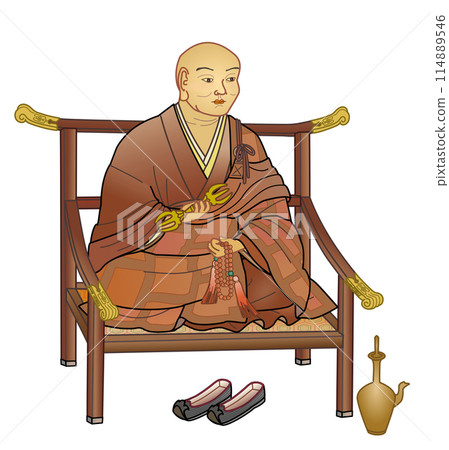 Kukai holding a vajra Kukai holding a vajra 114889546