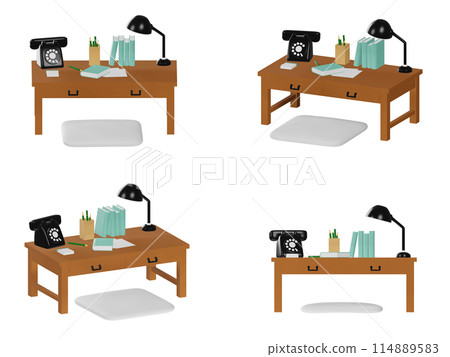 昭和復古學習桌 114889583