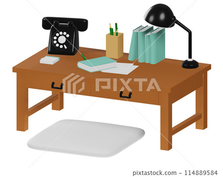 昭和復古學習桌 114889584