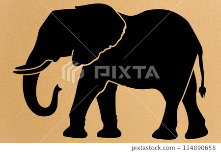 African Elephant Animal silhouette, Wild African Elephant Silhouette African Elephant Animal silhouette, Wild African Elephant Silhouette 114890658
