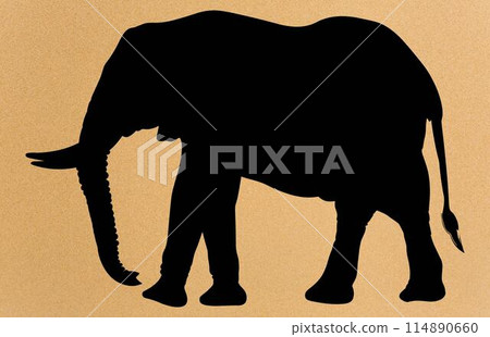 African Elephant Animal silhouette, Wild African Elephant Silhouette African Elephant Animal silhouette, Wild African Elephant Silhouette 114890660