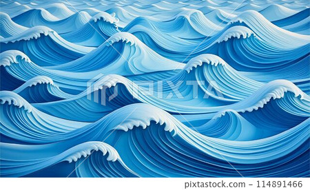 海浪水夏季抽象圖案背景壁紙 114891466