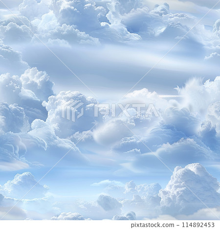 Enjoying a Perfect Summer Day with Blue Skies and Fluffy Clouds Enjoying a Perfect Summer Day with Blue Skies and Fluffy Clouds 114892453