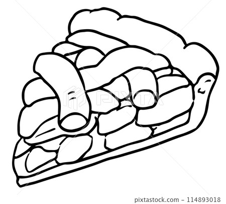 apple pie line drawing 114893018