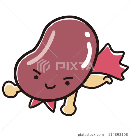 Illustration of azuki bean hero character Illustration of azuki bean hero character 114893108