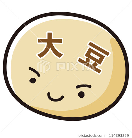 Illustration of soybean character Illustration of soybean character 114893259