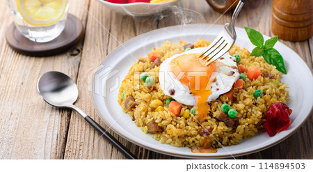Dry curry Curry pilaf 114894503