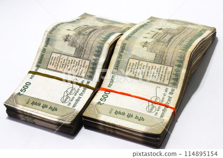 Noida , utter pardesh , india - currency , A picture of currency 17 july 2020 114895154