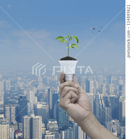 Green ecology and saving energy concept 114895621