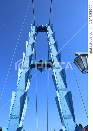 Between the main towers of Ryujin Grand Suspension Bridge Between the main towers of Ryujin Grand Suspension Bridge 114895963