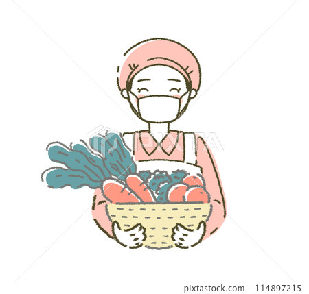 Dietitian, school lunch maker, illustration 114897215