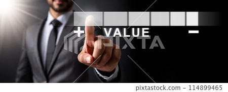 Businessman Hand Pointing the Value Virtual Download Progress - Generative Ai Businessman Hand Pointing the Value Virtual Download Progress - Generative Ai 114899465