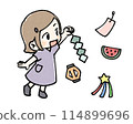 製作七夕裝飾品的女孩 114899696