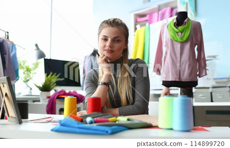 Fashion Clothes Design Handicraft Sewing Concept 114899720