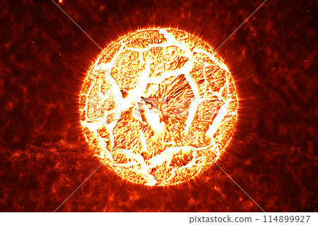 Illustration of a planet about to explode Illustration of a planet about to explode 114899927