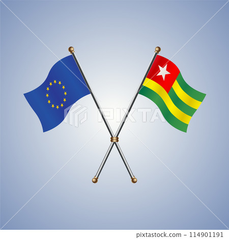 Europe and Togo flags. Vector Illustration 114901191