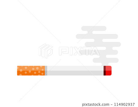 Cigarette icon in flat style. Smoking vector illustration on isolated background. Tobacco sign business concept. Cigarette icon in flat style. Smoking vector illustration on isolated background. Tobacco sign business concept. 114902937