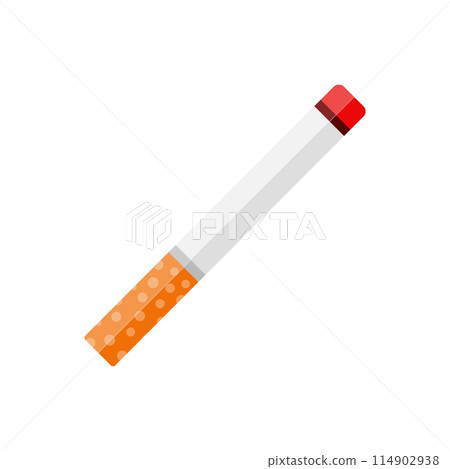 Cigarette icon in flat style. Smoking vector illustration on isolated background. Tobacco sign business concept. Cigarette icon in flat style. Smoking vector illustration on isolated background. Tobacco sign business concept. 114902938