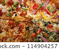Pizza with various flavors 114904257