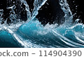Rough splashes of water on a black background illustration 114904390