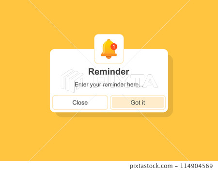New message icon in flat style. Reminder vector illustration on isolated background. Bubble notification sign business concept. 114904569