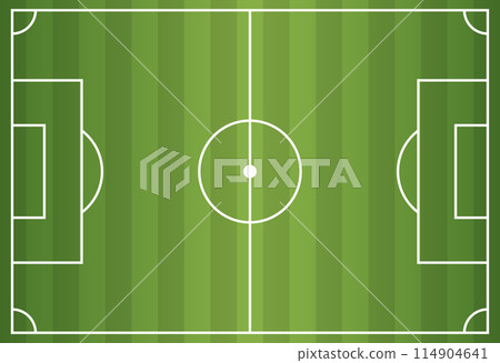 Soccer field in flat style. Football stadium vector illustration on isolated background. Sport plan sign business concept. Soccer field in flat style. Football stadium vector illustration on isolated background. Sport plan sign business concept. 114904641