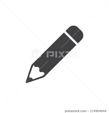 Pencil icon in flat style. Office supplies vector illustration on isolated background. Writing sign business concept. 114904644